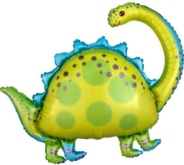 "Brontosaurus" XL Folienballon SuperShape Dinosaurier - 81 x 68 cm