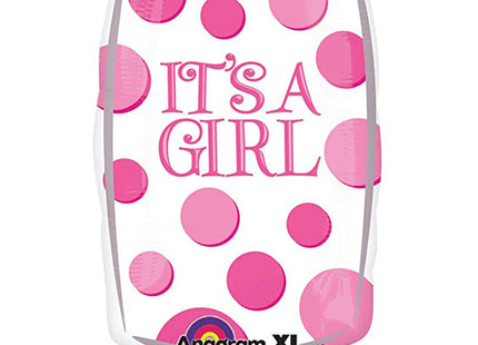 Shape Folienballon Babyfläschchen "It's a girl" | 25x58 cm Shape
