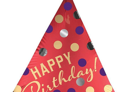 "Happy Birthday" XL Folienballon Party Hut Geburtstag Satin Rot - 68 x 91 cm Shape