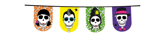 Halloween Wimpelkette Skull Party 10 m