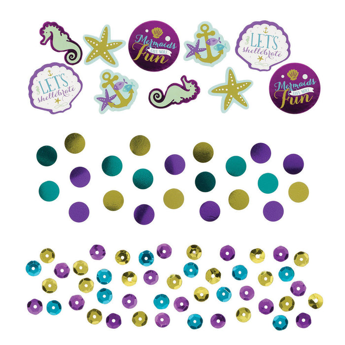 Amscan "Mermaid Wishes"  Konfetti 34g - 360275 | Meerjungfrau Lila Grün Geburtstag Partydekoration