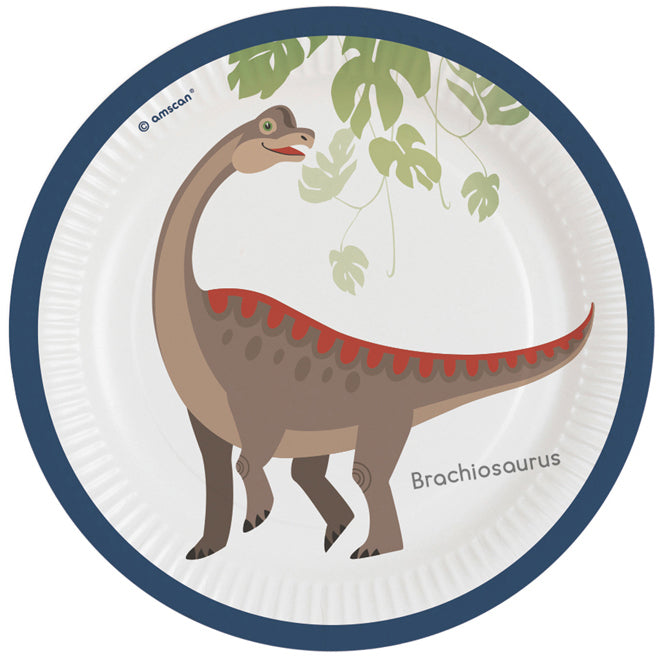 Pappteller "Happy Dinosaurier" | Ø23cm/8Stk.