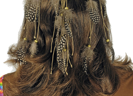 Kopfschmuck Kleiner Falke mit Federn | Hippie Wilder Westen Kostüm