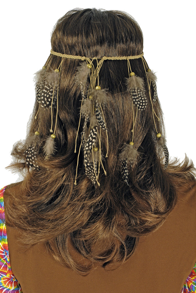 Kopfschmuck Kleiner Falke mit Federn | Hippie Wilder Westen Kostüm