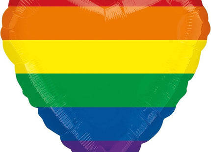 ABC18 "Herz" Folienballon 43 cm - Rainbow Regenbogen Bunt