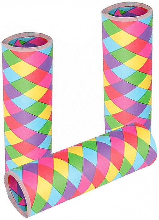 Luftschlangen "Rauten Bunt" | 4m / 3 Rollen