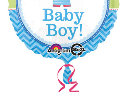 ABC18 "It´s a Baby Boy" Runder Folienballon 43 cm