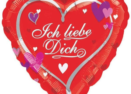 ABC18 "Ich liebe dich" Herz Folienballon - Rot 43 cm