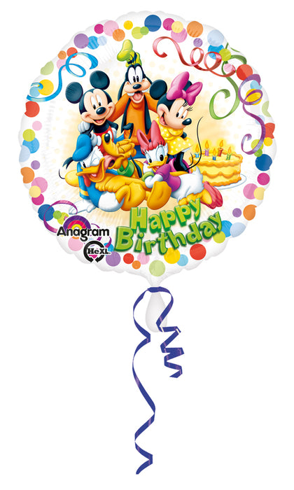 ABC18 Folienballon "Happy Birthday" Mickey & Friends | Ø 43 cm