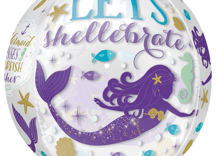Amscan "Mermaid Wishes" Meerjungfrau Folienballon Orbz 38 x 40 cm - 3786501 | Kinder Geburtstag Part