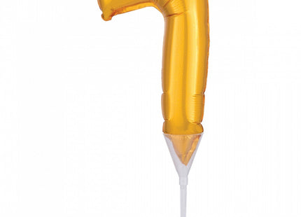 Folienballon Tortendeko Gold - Zahl 7