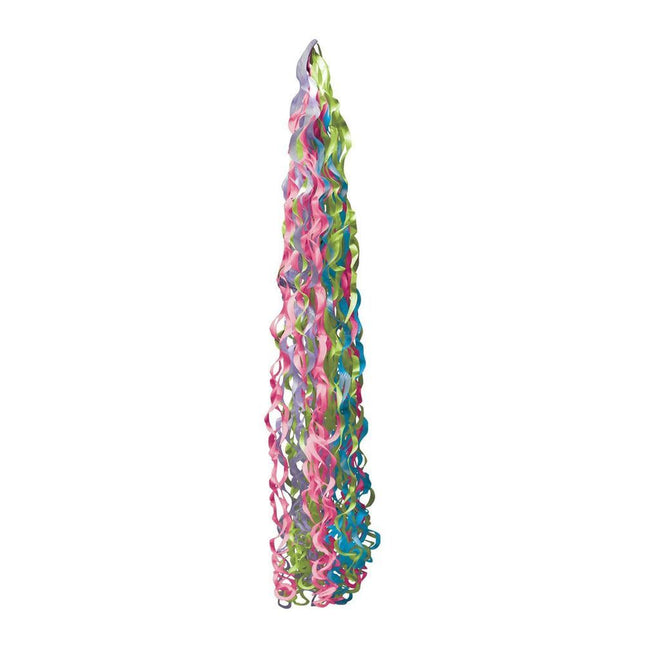 Ballondekoration Twirlz Anhänger Medium 15 x 86 cm - Pastellfarben Bunt