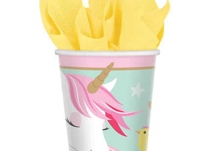 Amscan "Magical Unicorn" 8 Einhorn Papier Trinkbecher á 266 ml - 581929 | Kinder Geburtstag Partydek