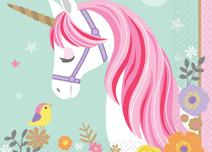 Amscan "Magical Unicorn" 16 Einhorn Servietten 33 x 33 cm - 511929 | Kinder Geburtstag Partydekorati