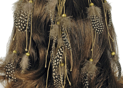 Kopfschmuck Kleiner Falke mit Federn | Hippie Wilder Westen Kostüm
