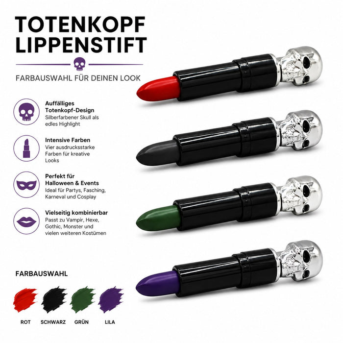 Totenkopf Lippenstift | Farbauswahl